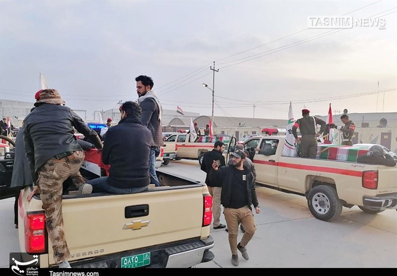 آغاز مراسم وداع با پیکر سردار شهید سلیمانی از کاظمین آغاز مراسم وداع با پیکر سردار شهید سلیمانی از کاظمین