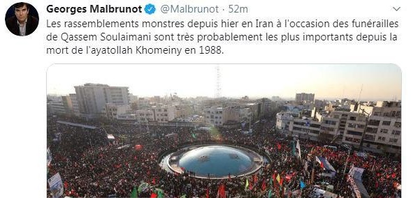 بازتاب جهانی مراسم تشییع پیکر سردار شهید سپهبد سلیمانی در تهران بازتاب جهانی مراسم تشییع پیکر سردار شهید سپهبد سلیمانی در تهران