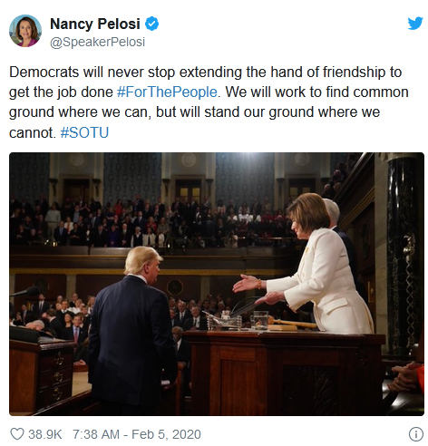 دعوای «نانسی پلوسی» و «دونالد ترامپ» در سومین سخنرانی سالانه کنگره +ویدئو