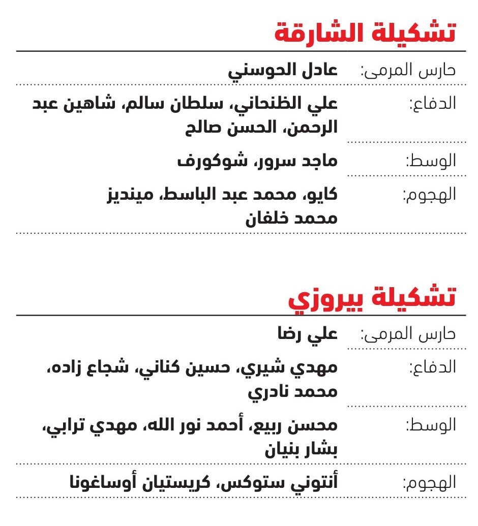 ترکیب دو تیم&zwnj; پرسپولیس و شارجه از نگاه روزنامه اماراتی+ عکس
