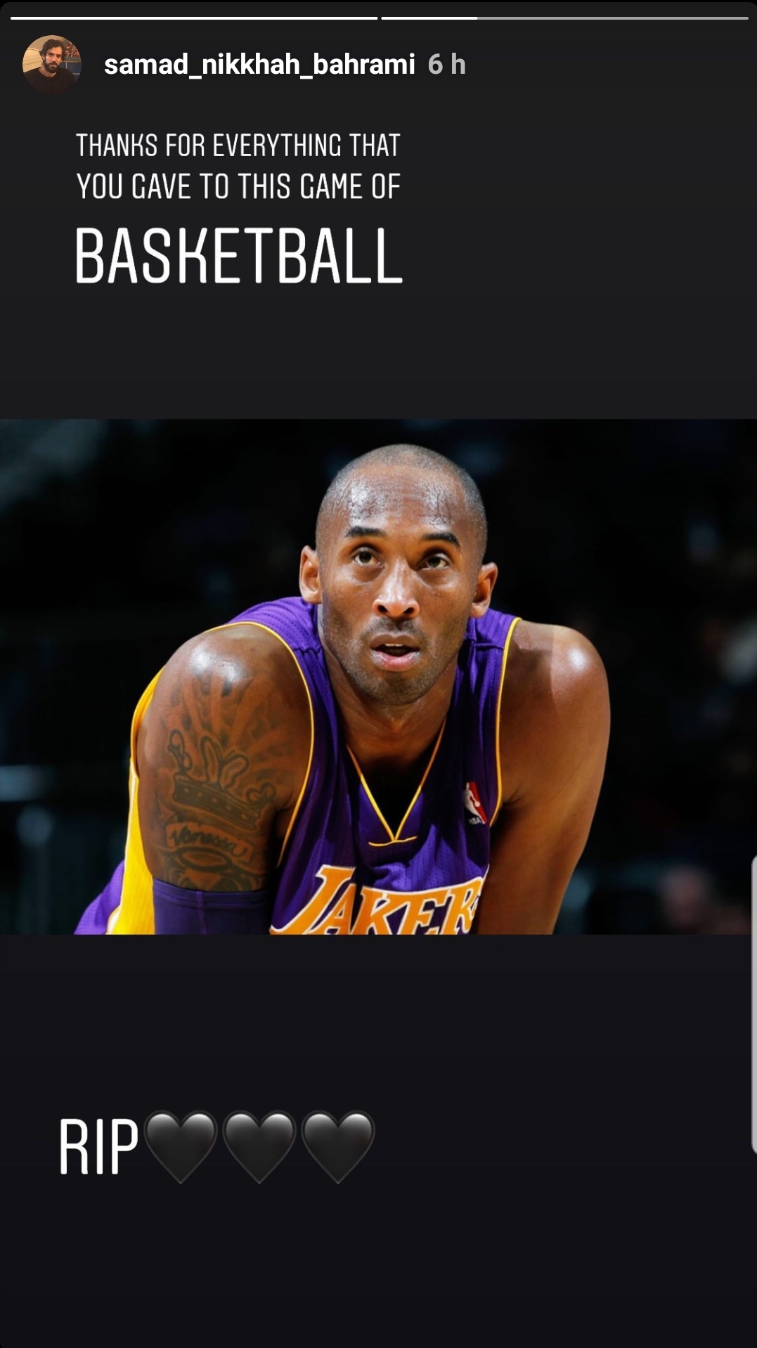 واکنش چهرههای مطرح جهان به مرگ کوبی برایانت+ عکس واکنش چهرههای مطرح جهان به مرگ کوبی برایانت+ عکس