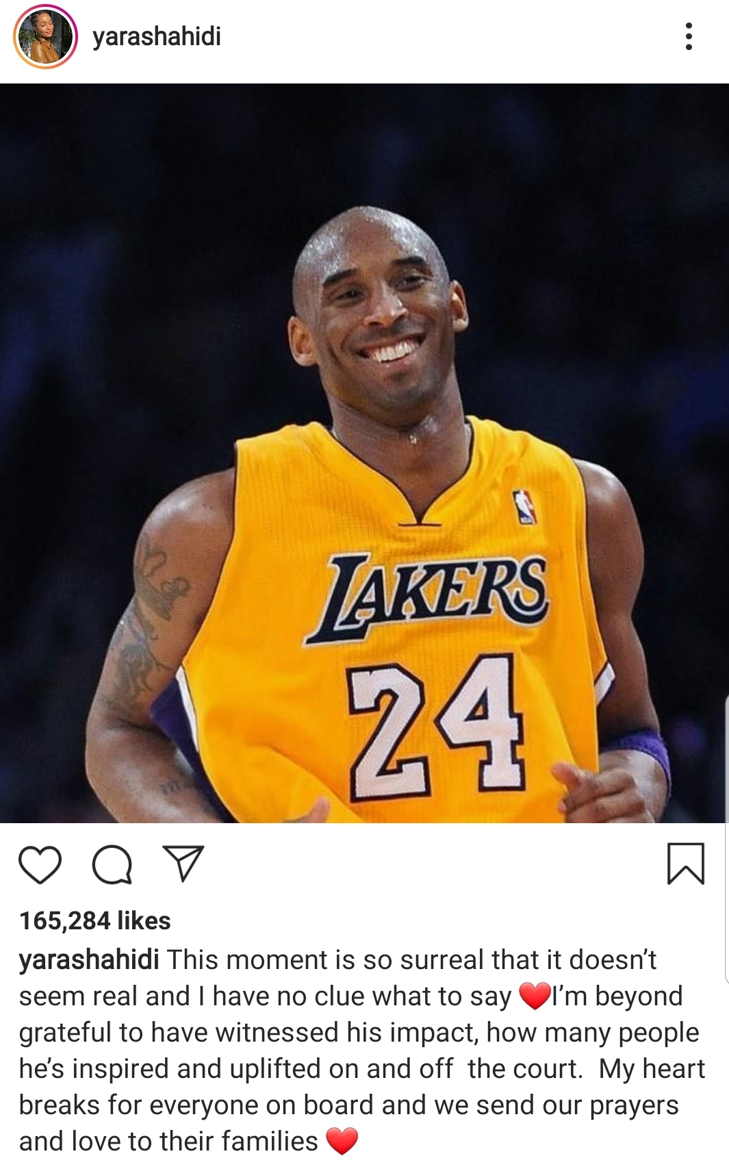 واکنش چهرههای مطرح جهان به مرگ کوبی برایانت+ عکس واکنش چهرههای مطرح جهان به مرگ کوبی برایانت+ عکس