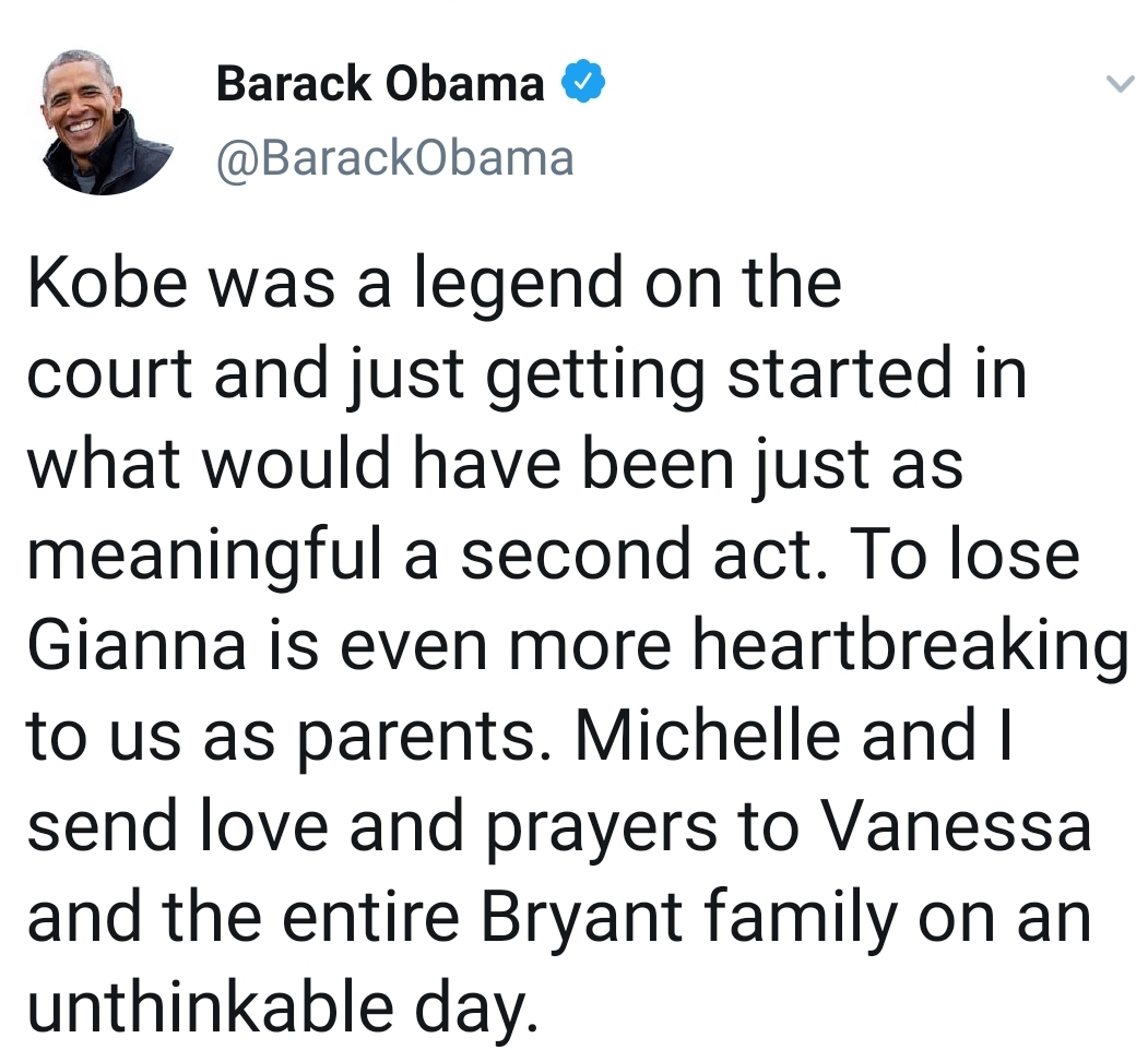 واکنش چهرههای مطرح جهان به مرگ کوبی برایانت+ عکس واکنش چهرههای مطرح جهان به مرگ کوبی برایانت+ عکس