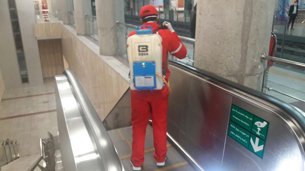 ضدعفونی تمامی ایستگاه‌های خط یک و دو قطار شهری مشهد