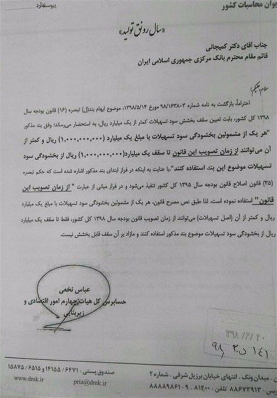 بخشنامه جدید بانک مرکزی برای شرایط بخشودگی سود تسهیلات زیر ۱۰۰ میلیون تومان بخشنامه جدید بانک مرکزی برای شرایط بخشودگی سود تسهیلات زیر ۱۰۰ میلیون تومان