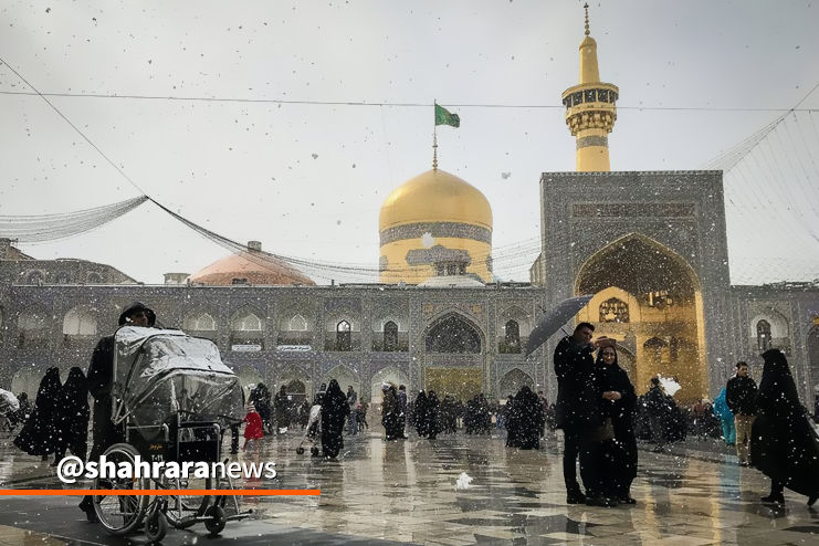 اولین برف پاییزی در مشهد