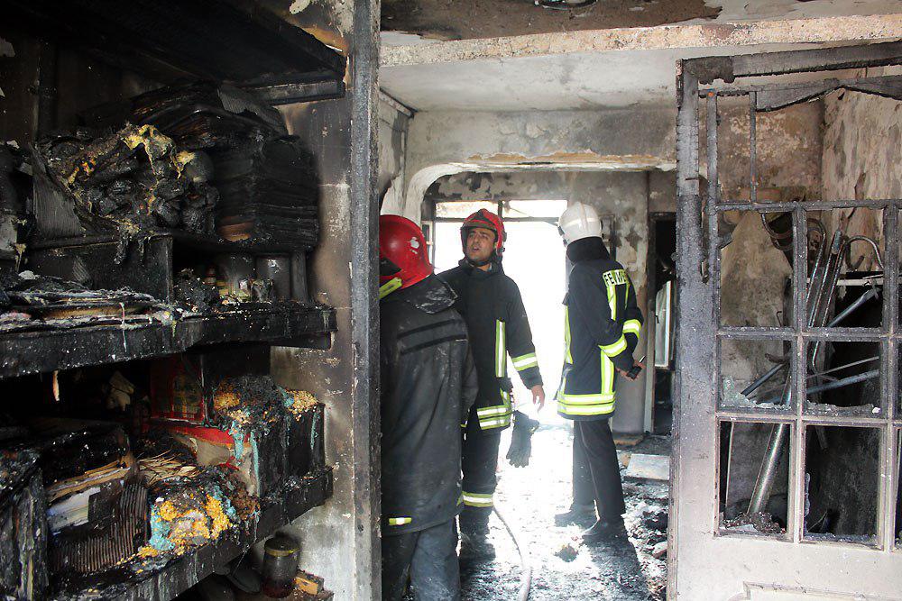 زوج میانسال مشهدی در آتش بی احتیاطی سوختند + تصاویر