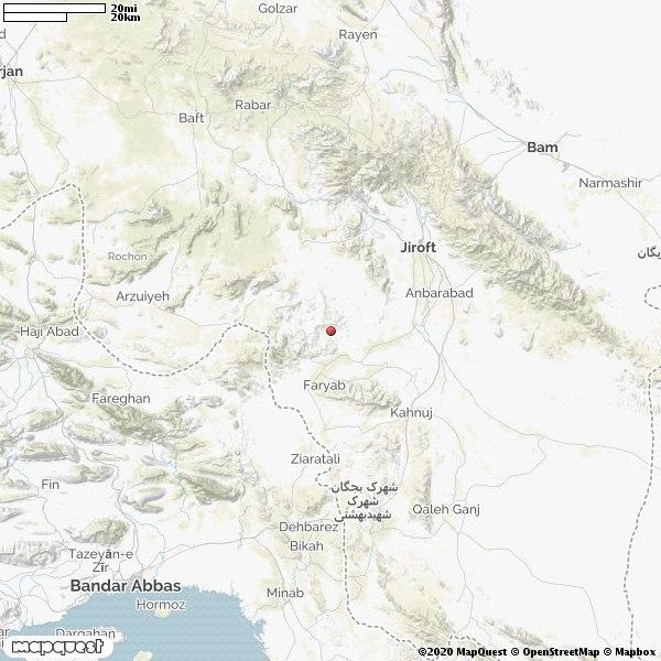 زلزله&zwnj; ۵.۴ ریشتری فارياب در کرمان را لرزاند