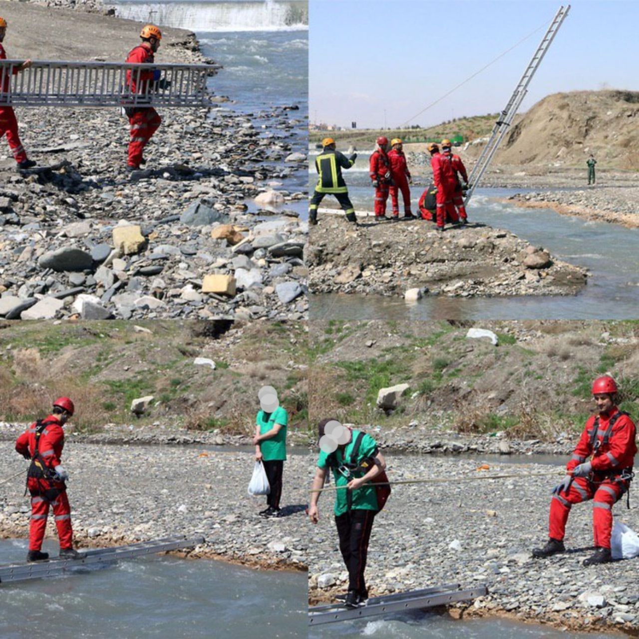 آتش نشانان فرد گرفتار در کال چهل بازه مشهد را نجات دادند آتش نشانان فرد گرفتار در کال چهل بازه مشهد را نجات دادند