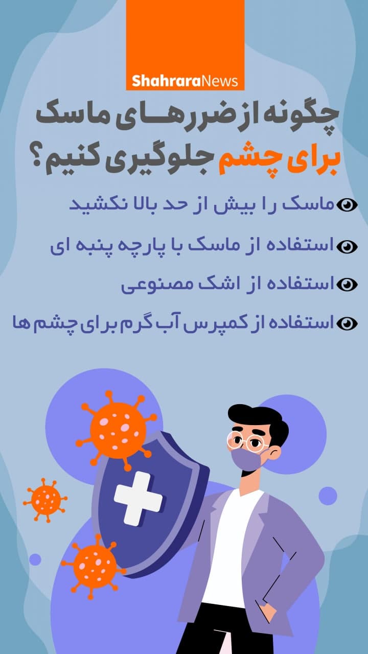 اینفوگرافی | چگونه از ضررهای ماسک برای چشم جلوگیری کنیم؟