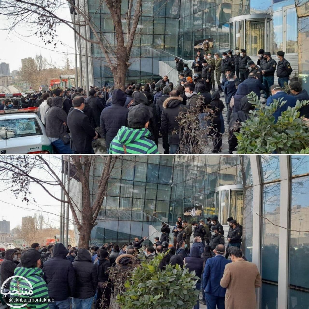 تجمع سهامداران معترض مقابل ساختمان بورس امروز ۲۹ دی ۹۹ + فیلم تجمع سهامداران معترض مقابل ساختمان بورس امروز ۲۹ دی ۹۹ + فیلم