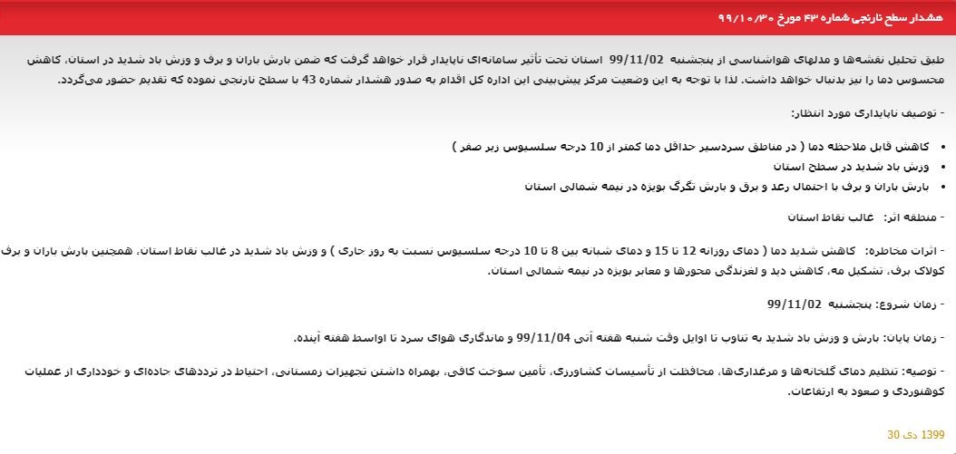 هشدار نارنجی برای خراسان رضوی؛ باد و کولاک در راه است