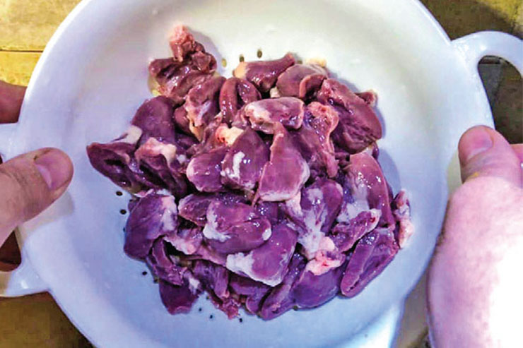 خوراک دل مرغ