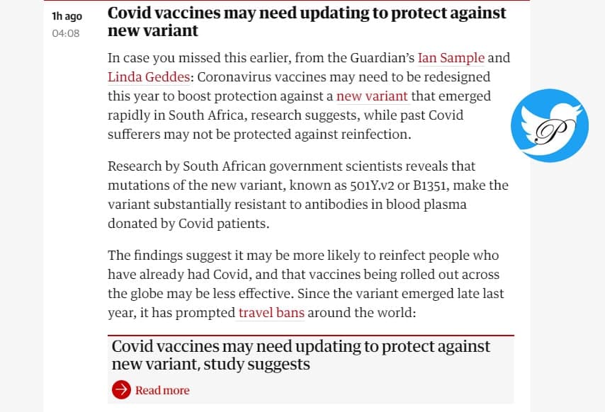 واکسن کرونا برای کرونای جهش یافته باید آپدیت شود واکسن کرونا برای کرونای جهش یافته باید آپدیت شود