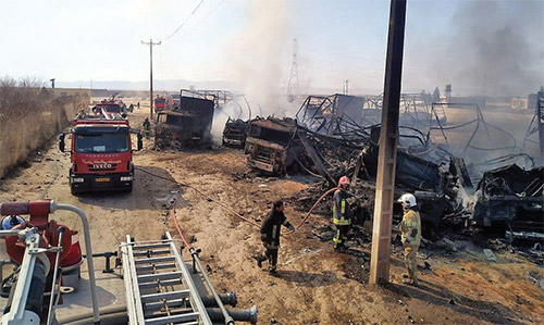 نمره ۲۰ آتش&zwnj;نشانان مشهدی در نقطه صفر مرزی