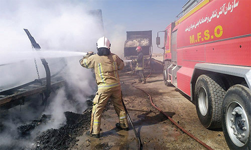 نمره ۲۰ آتش&zwnj;نشانان مشهدی در نقطه صفر مرزی
