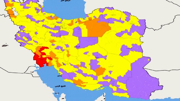 آخرین رنگ&zwnj;بندی کرونایی در کشور | همه شهرهای قرمز در خوزستان قرار دارند