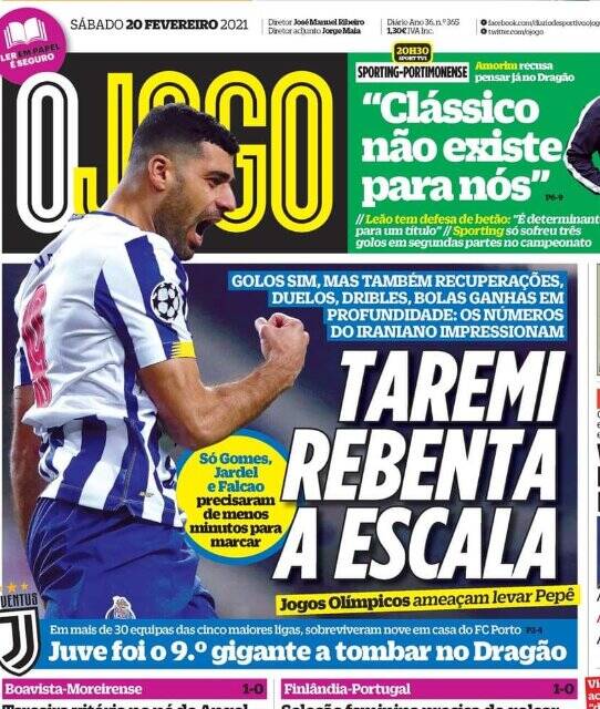 ستاره ایرانی پورتو روی جلد روزنامه&zwnj;های اروپا+ عکس