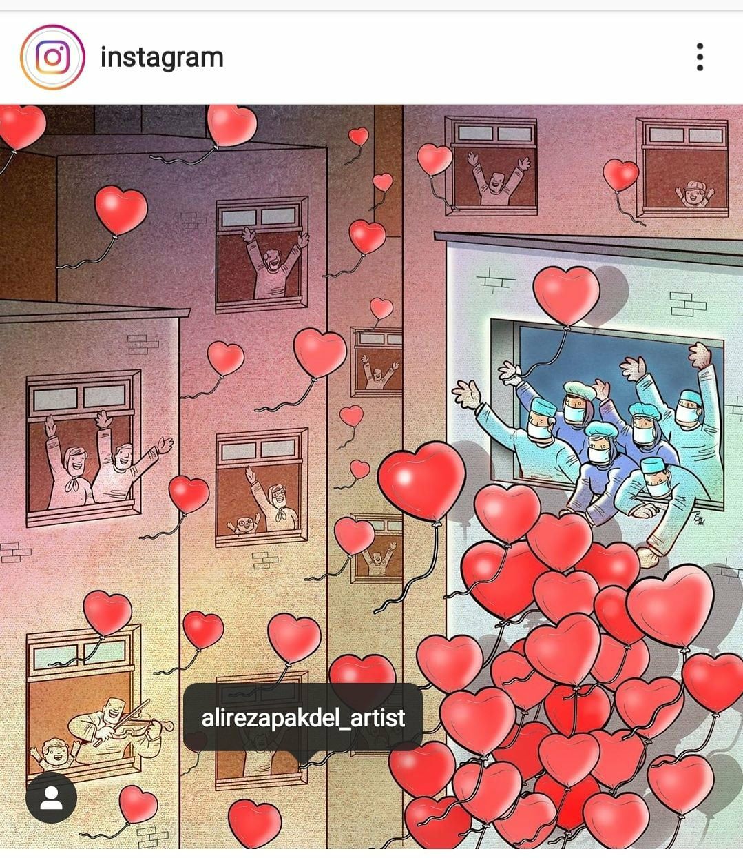کارتون جدید علیرضا پاکدل با موضوع کرونا در صفحه اصلی اینستاگرام منتشر شد کارتون جدید علیرضا پاکدل با موضوع کرونا در صفحه اصلی اینستاگرام منتشر شد