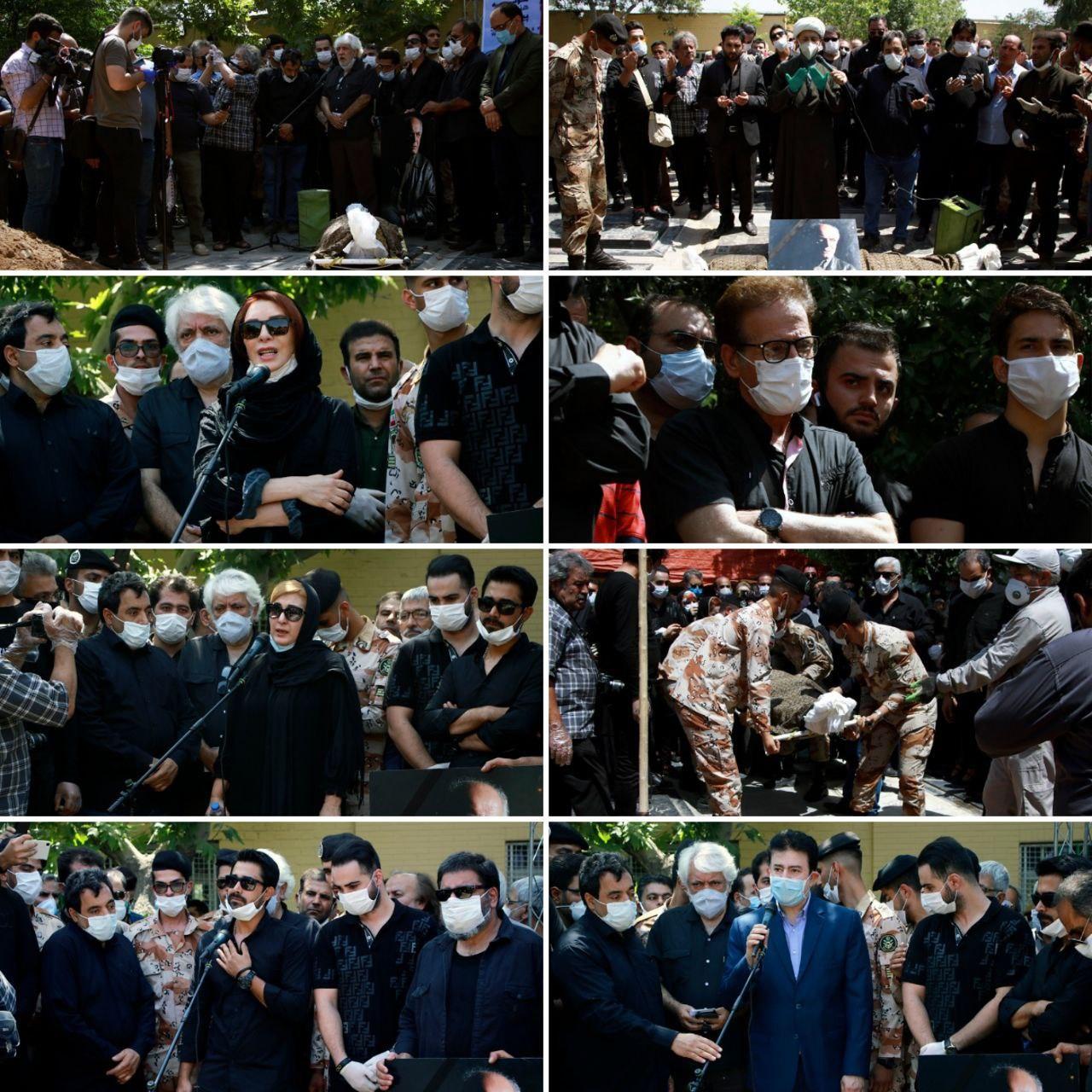 هنرمندان در مراسم خاکسپاری سیروس گرجستانی