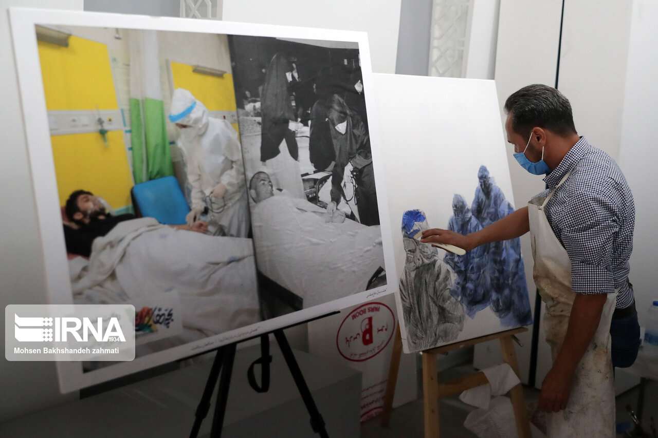 گزارشی از کارگاه نقاشی یک‌روزه «ساحل نجات» در حوزه هنری خراسان رضوی