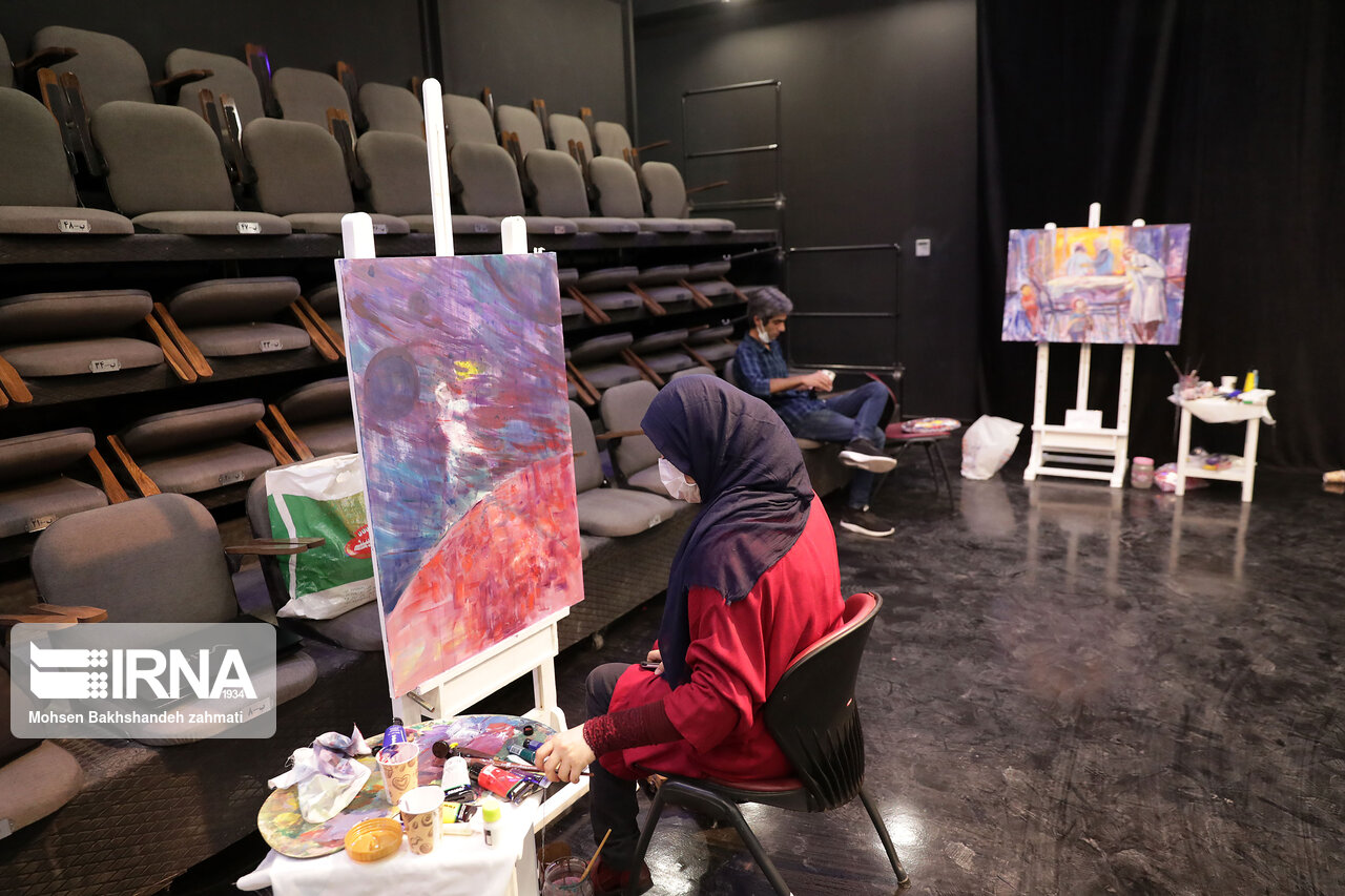 گزارشی از کارگاه نقاشی یک‌روزه «ساحل نجات» در حوزه هنری خراسان رضوی