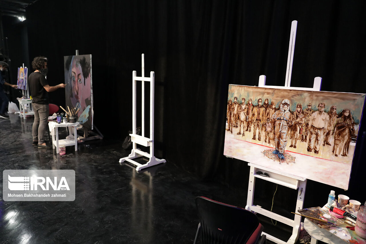 گزارشی از کارگاه نقاشی یک‌روزه «ساحل نجات» در حوزه هنری خراسان رضوی