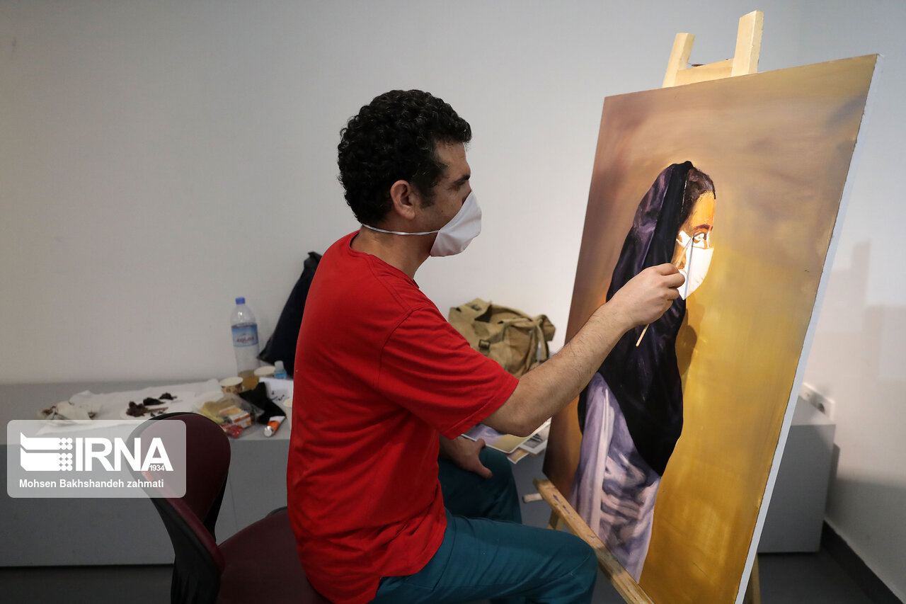 گزارشی از کارگاه نقاشی یک‌روزه «ساحل نجات» در حوزه هنری خراسان رضوی