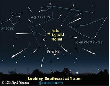 آسمان امشب ۶ مرداد شهاب باران میشود آسمان امشب ۶ مرداد شهاب باران میشود
