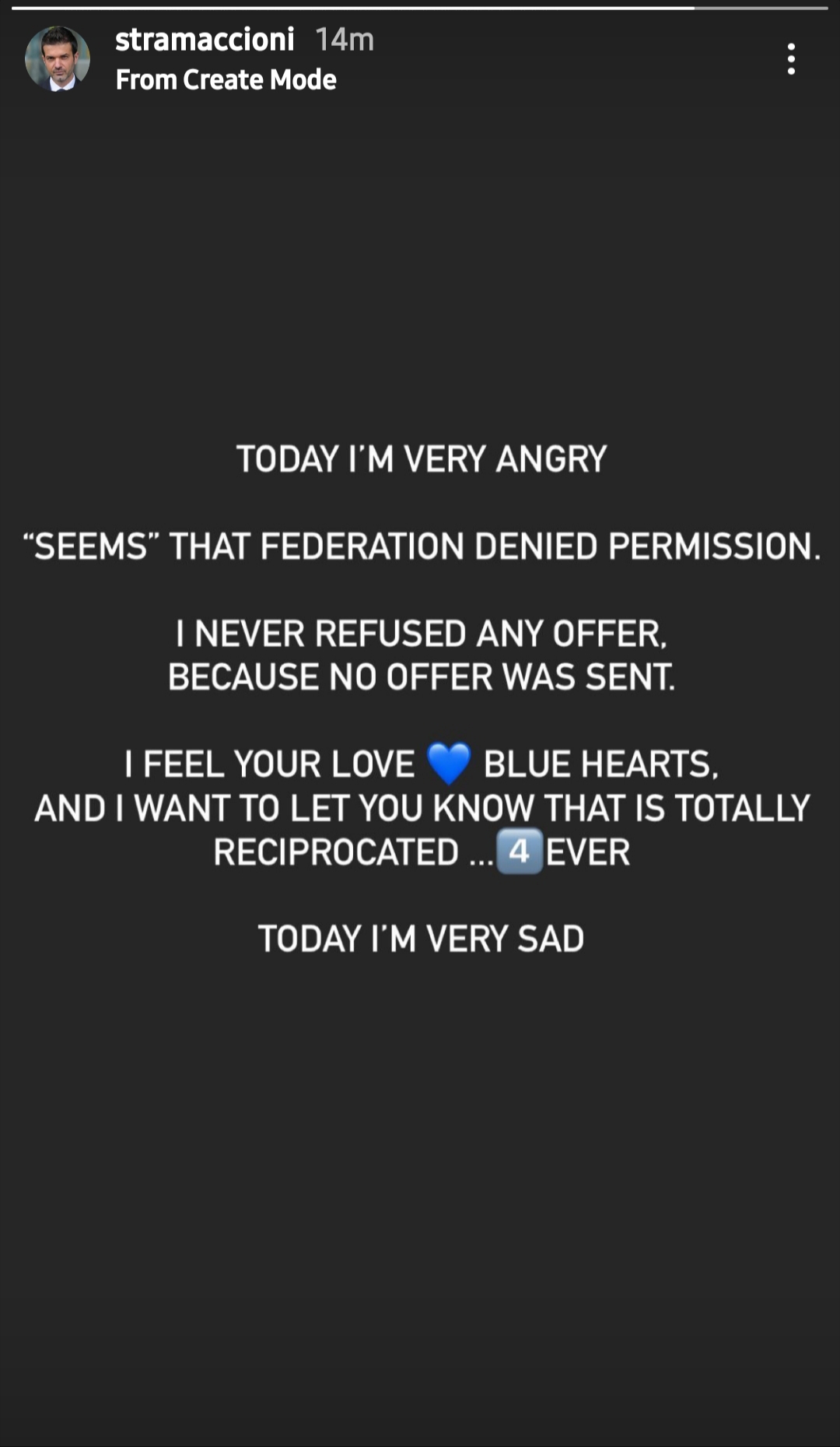 واکنش تند اینستاگرامی استراماچونی+ عکس| استقلال پیشنهاد نداد، فدراسیون مجوز! واکنش تند اینستاگرامی استراماچونی+ عکس| استقلال پیشنهاد نداد، فدراسیون مجوز!