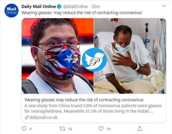 عینکیها کمتر به کرونا مبتلا میشوند + عکس عینکی ها کمتر کرونا میگیرند؟