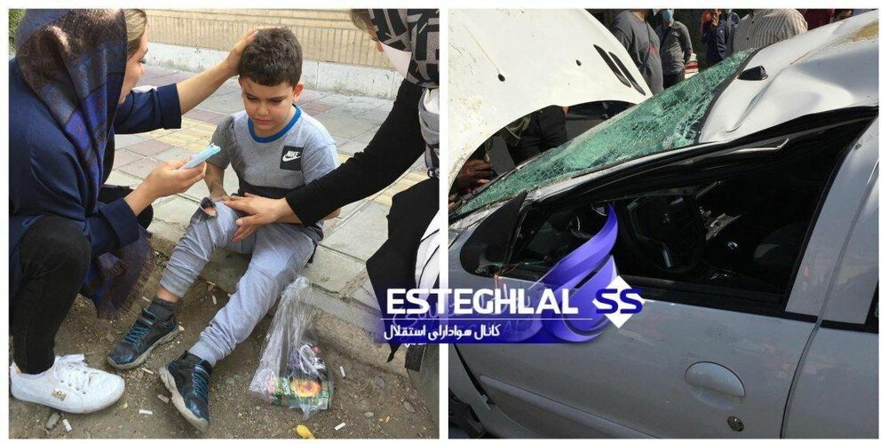 تصادف همسر و پسر وریا غفوری در تهران + عکس تصادف همسر و پسر وریا غفوری در تهران + عکس