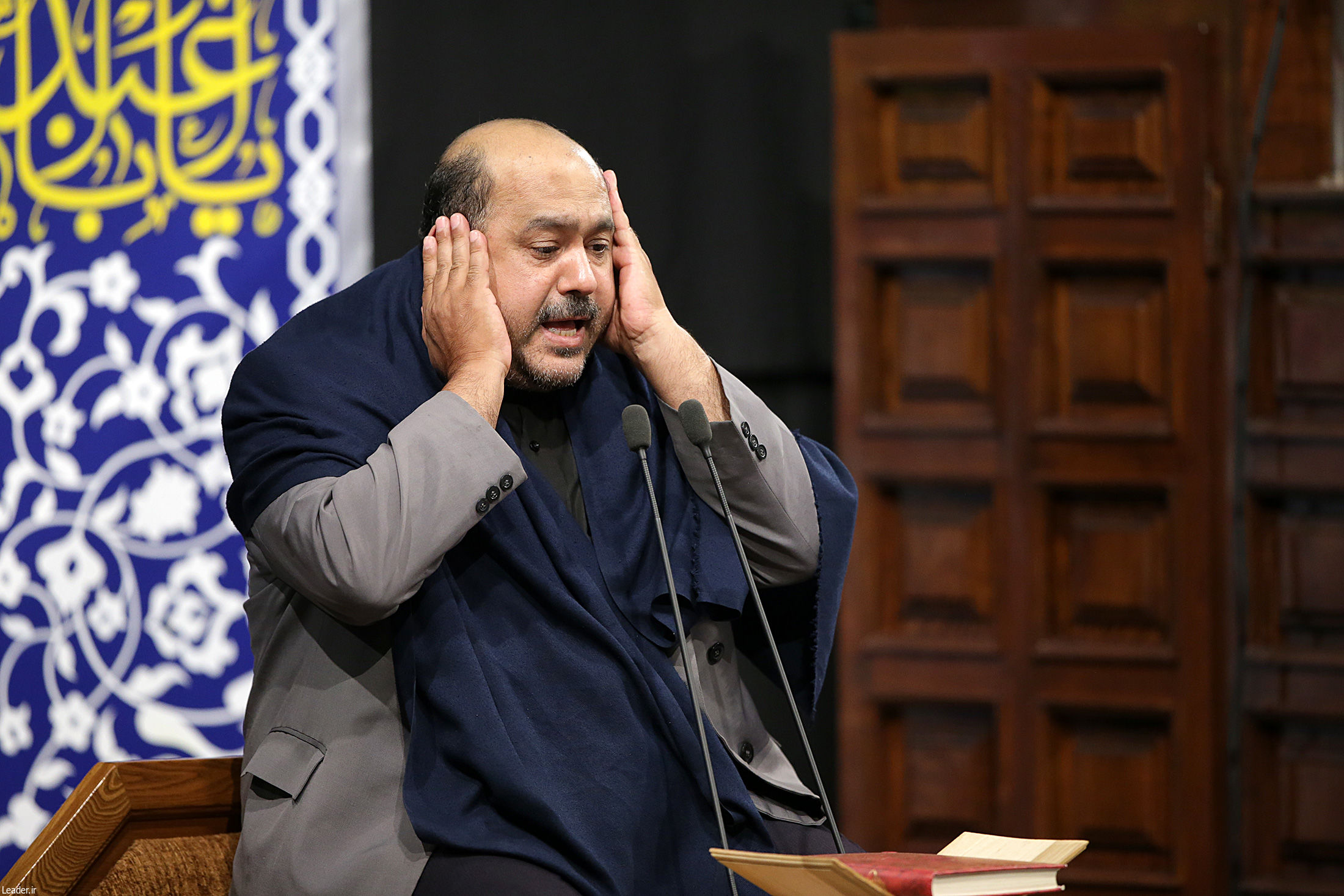 عزاداری رهبر معظم انقلاب با رعایت اصول بهداشتی+تصاویر