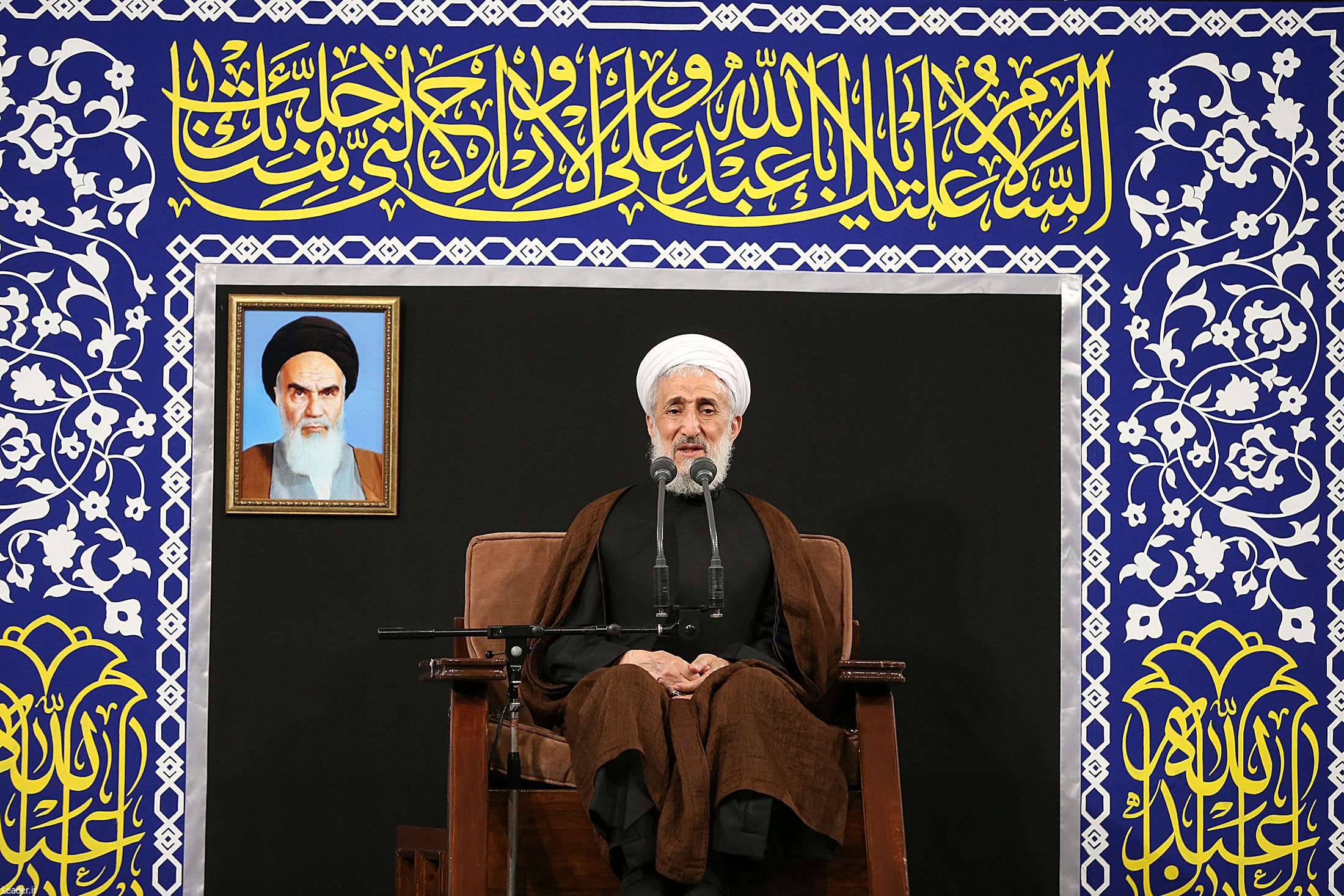 عزاداری رهبر معظم انقلاب با رعایت اصول بهداشتی+تصاویر