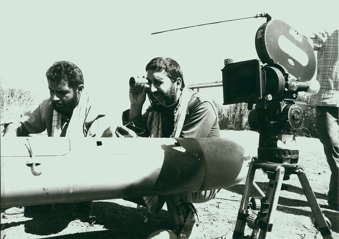 ابراهیم جاتمی‌کیا و سیدمحمدابراهیم اضغرزاده در پشت‌صحنه فیلم «مهاجر»