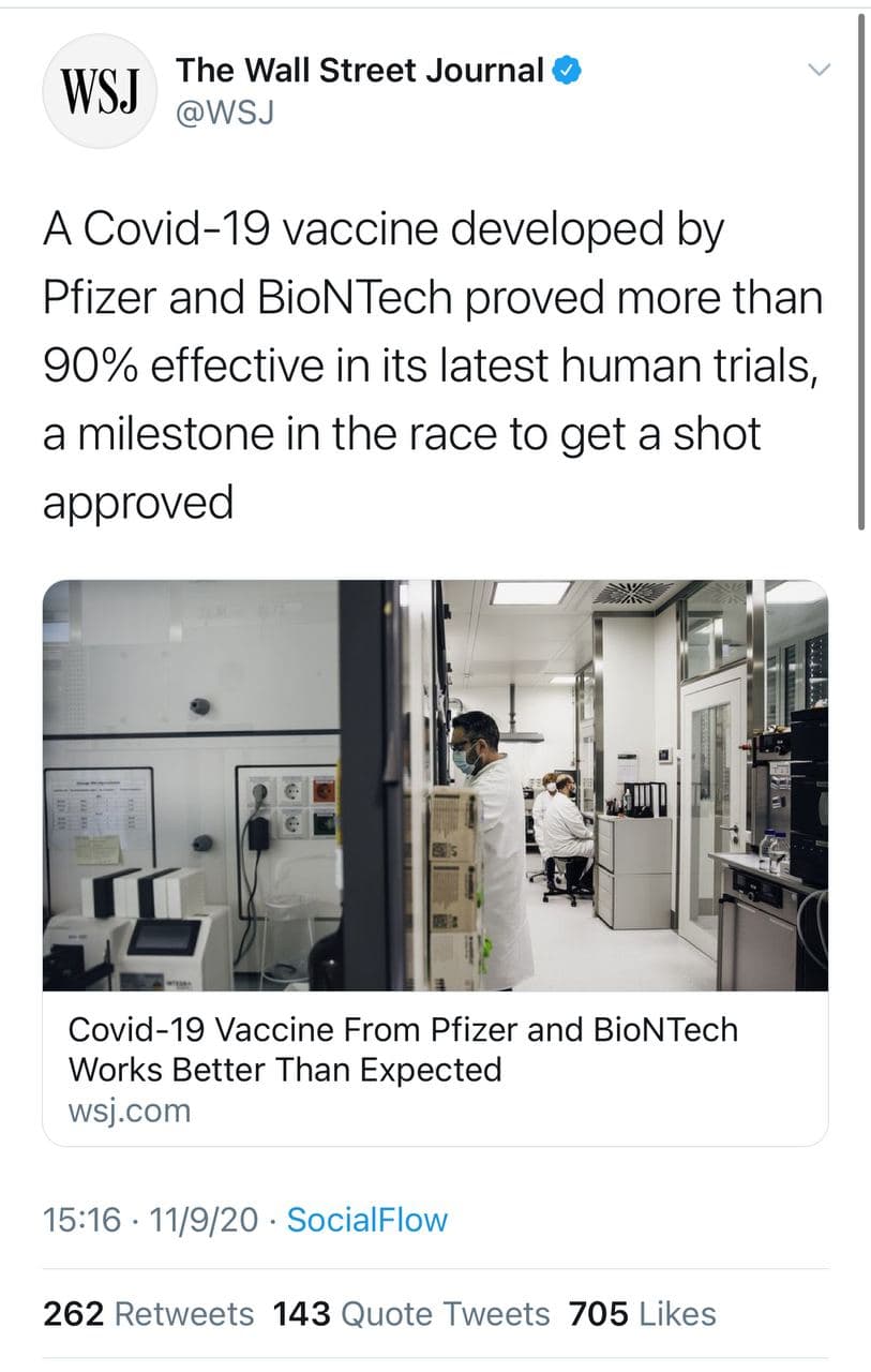 تولید واکسن کرونا شرکت فایزر با ٩٠ درصد نتیجه مثبت تولید واکسن کرونا شرکت فایزر با ٩٠ درصد نتیجه مثبت