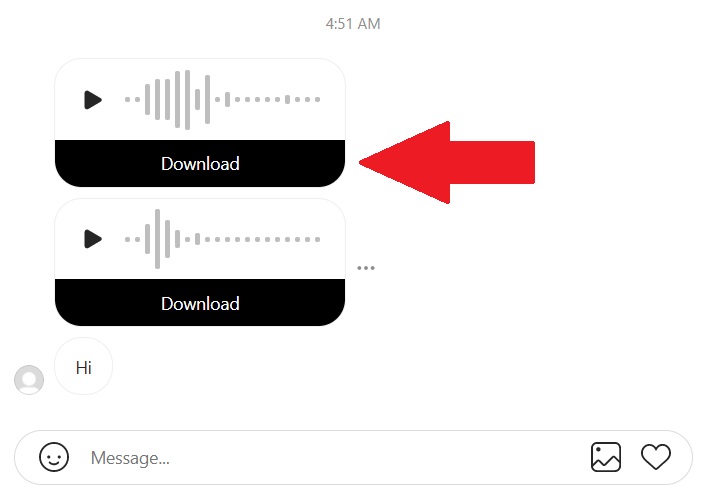 نحوه دانلود پیام‌های صوتی در اینستاگرام