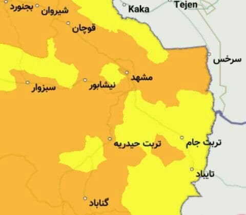 مشهد در وضعیت نارنجی کرونا قرار گرفت