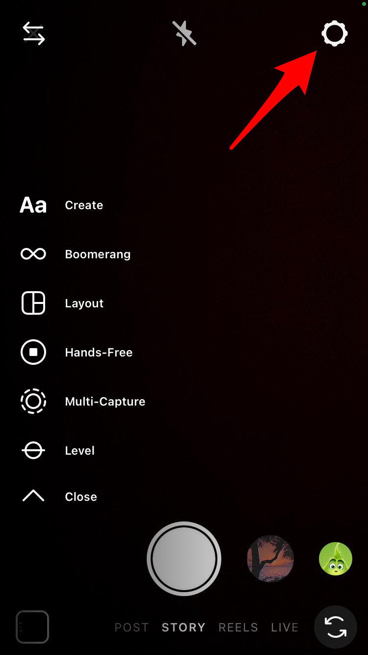 آموزش تغییر تنظیمات دوربین در اینستاگرام آموزش تغییر تنظیمات دوربین در اینستاگرام