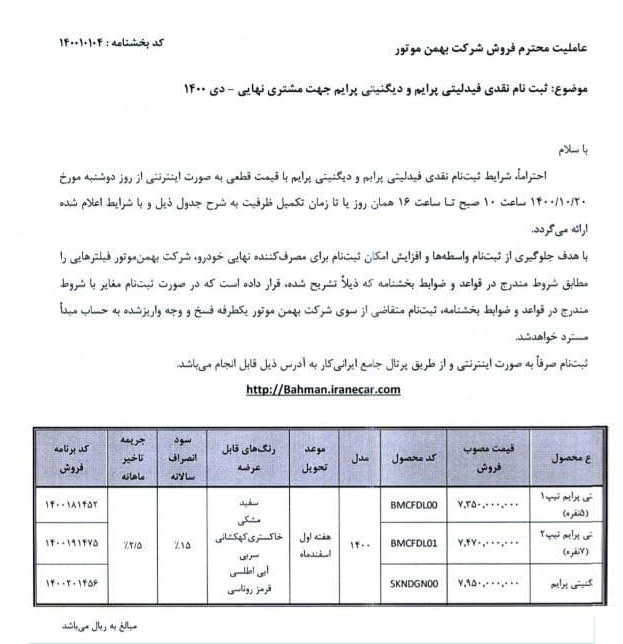 آغاز فروش نقدی خودروهای فیدلیتی پرایم و دیگنیتی از دوشنبه ۲۰ دی ماه + لینک ثبت نام آغاز فروش نقدی خودروهای فیدلیتی پرایم و دیگنیتی از دوشنبه ۲۰ دی ماه + لینک ثبت نام