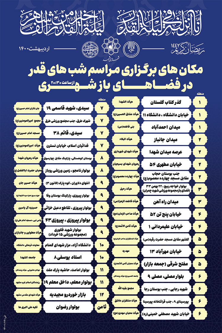 مشهد مهیای شب&zwnj;های احیا
