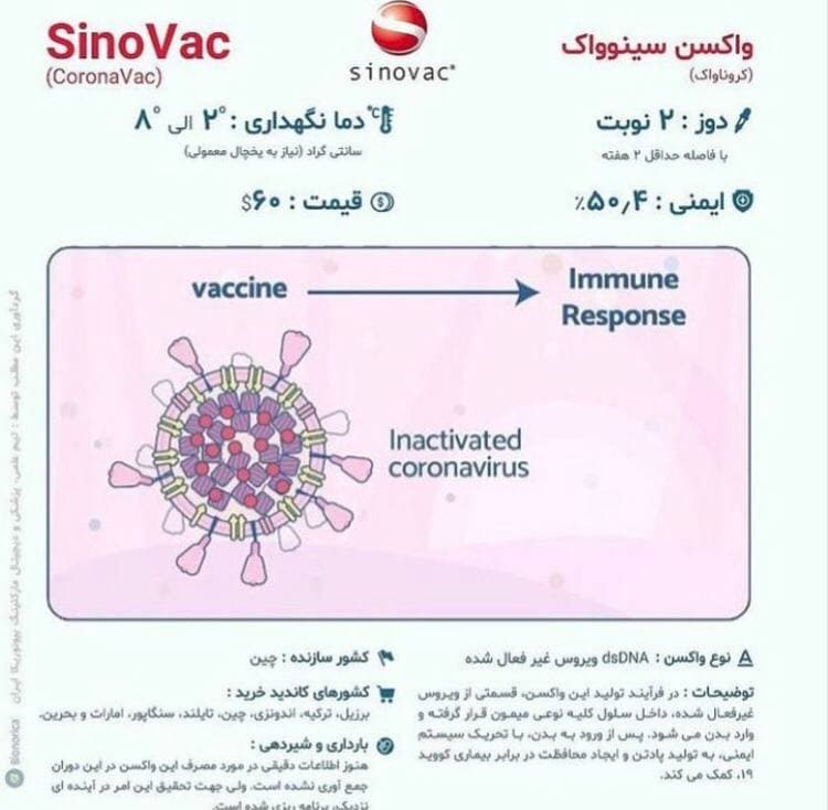 جزئیات انواع واکسن کرونا در جهان + جدول مشخصات (۴ اردیبهشت)