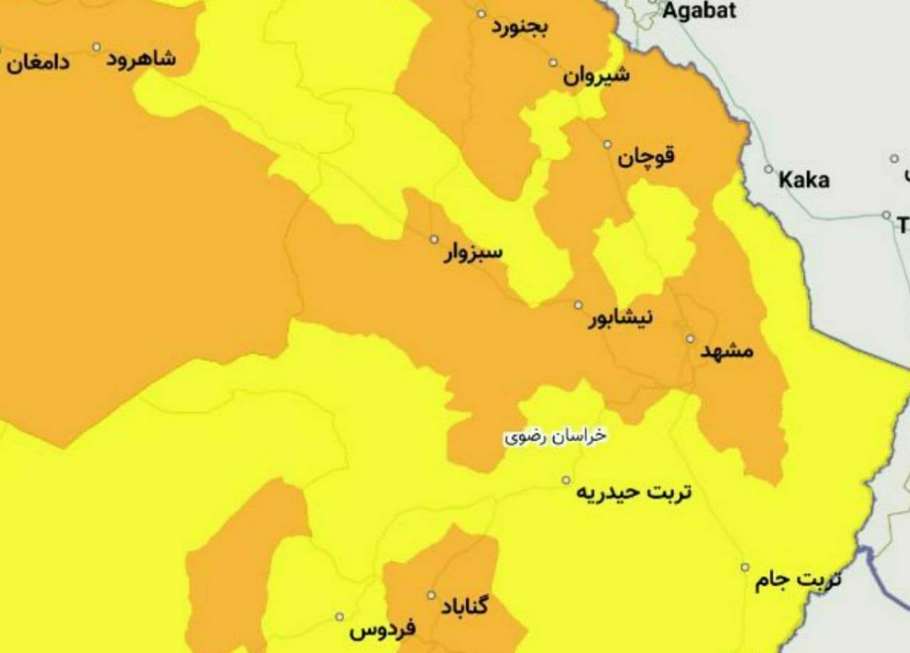 مشهد در وضعیت نارنجی | خراسان رضوی از وضعیت قرمز کرونایی خارج شد مشهد در وضعیت نارنجی | خراسان رضوی از وضعیت قرمز کرونایی خارج شد