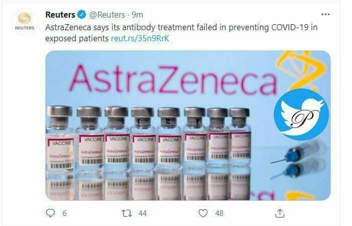 «آسترازنکا» به شکستش در درمان کرونا با آنتی بادی اعتراف کرد «آسترازنکا» به شکستش در درمان کرونا با آنتی بادی اعتراف کرد