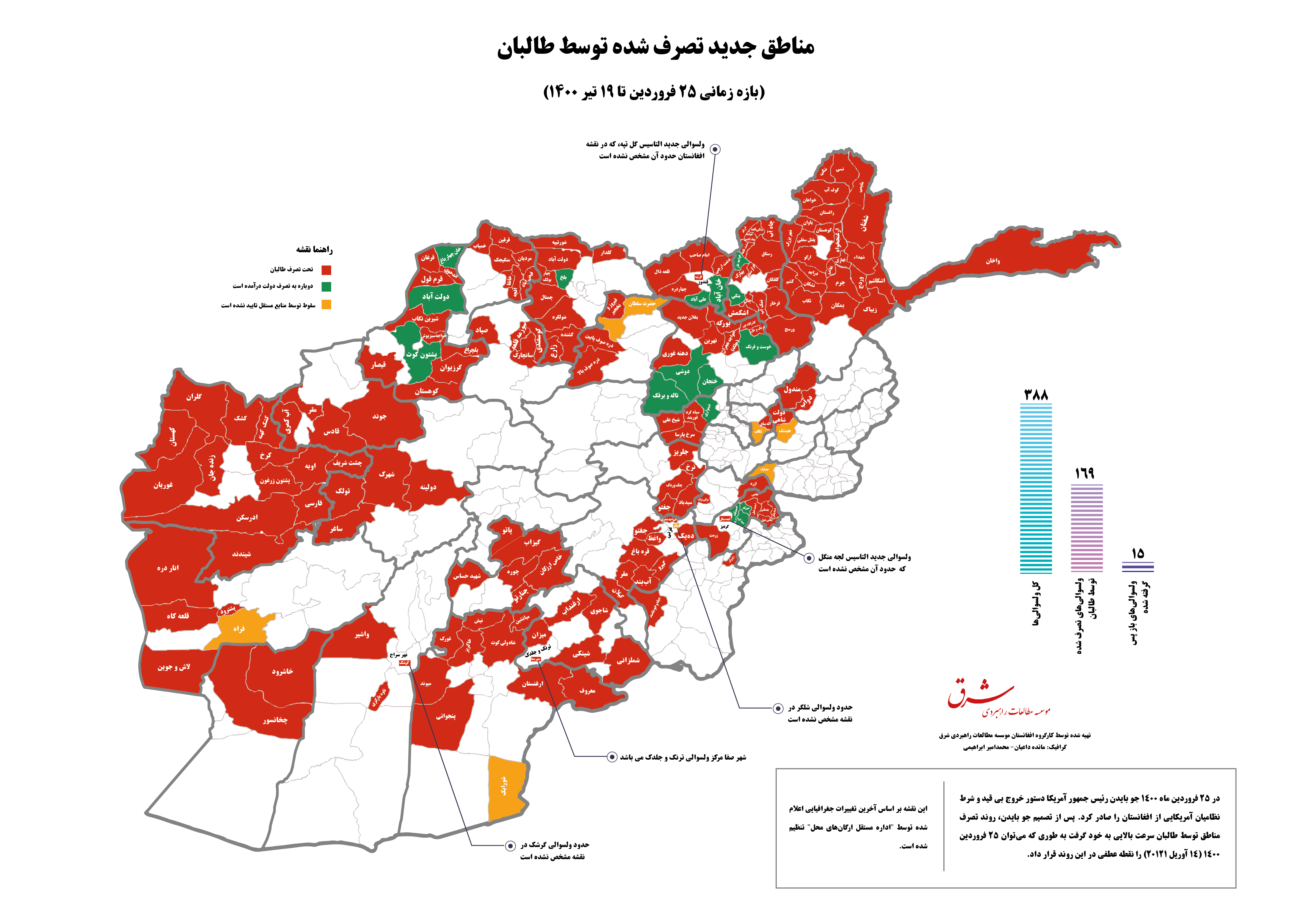 نقشه مناطق تصرف شده توسط طالبان تا ۲۰ تیرماه ۱۴۰۰ + نقشه نقشه مناطق تصرف شده توسط طالبان تا ۲۰ تیرماه ۱۴۰۰ + نقشه