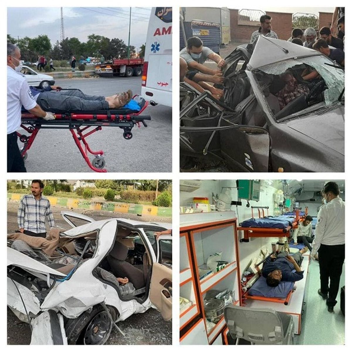 تصادف زنجیرهای در قم ۳ کشته برجای گذاشت+عکس تصادف زنجیرهای در قم ۳ کشته برجای گذاشت+عکس