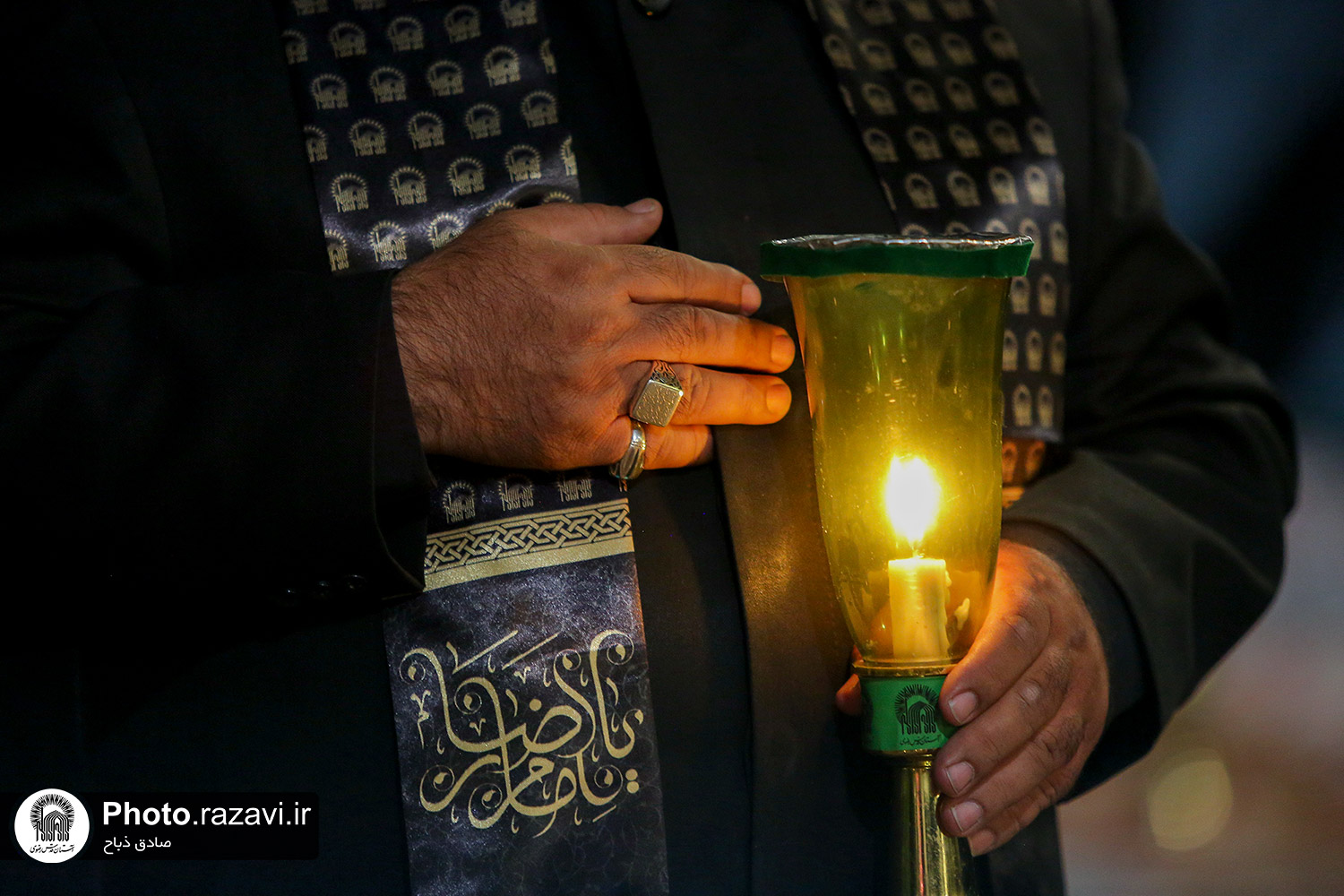 مراسم شام غریبان حسینی در حرم مطهر رضوی + فیلم و عکس
