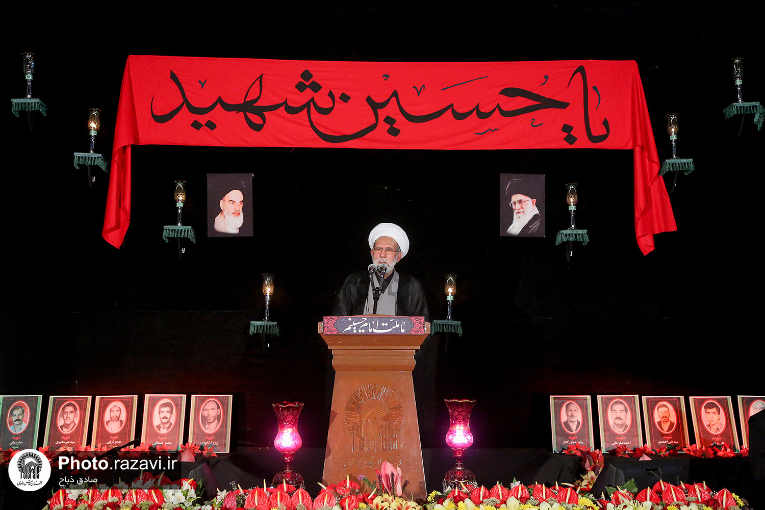 مراسم شام غریبان حسینی در حرم مطهر رضوی + فیلم و عکس