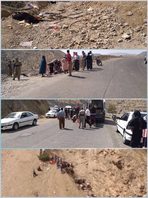 واژگونی مینی بوس مریوانی در نزدیک روستای پالنگان کردستان + عکس و فیلم واژگونی مینی بوس مریوانی در نزدیک روستای پالنگان کردستان + عکس و فیلم