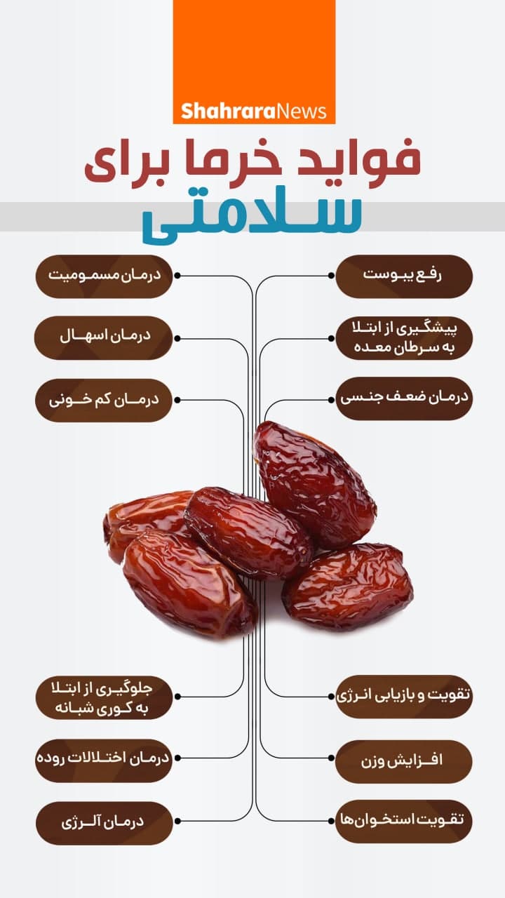 خرما چه اثری برروی سلامتی دارد؟